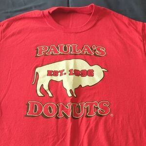 Red Paula's Donuts Graphic T-Shirt